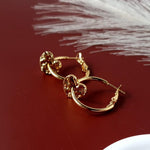 Crumbled heart hoops - Divine Me Essentials - Earrings