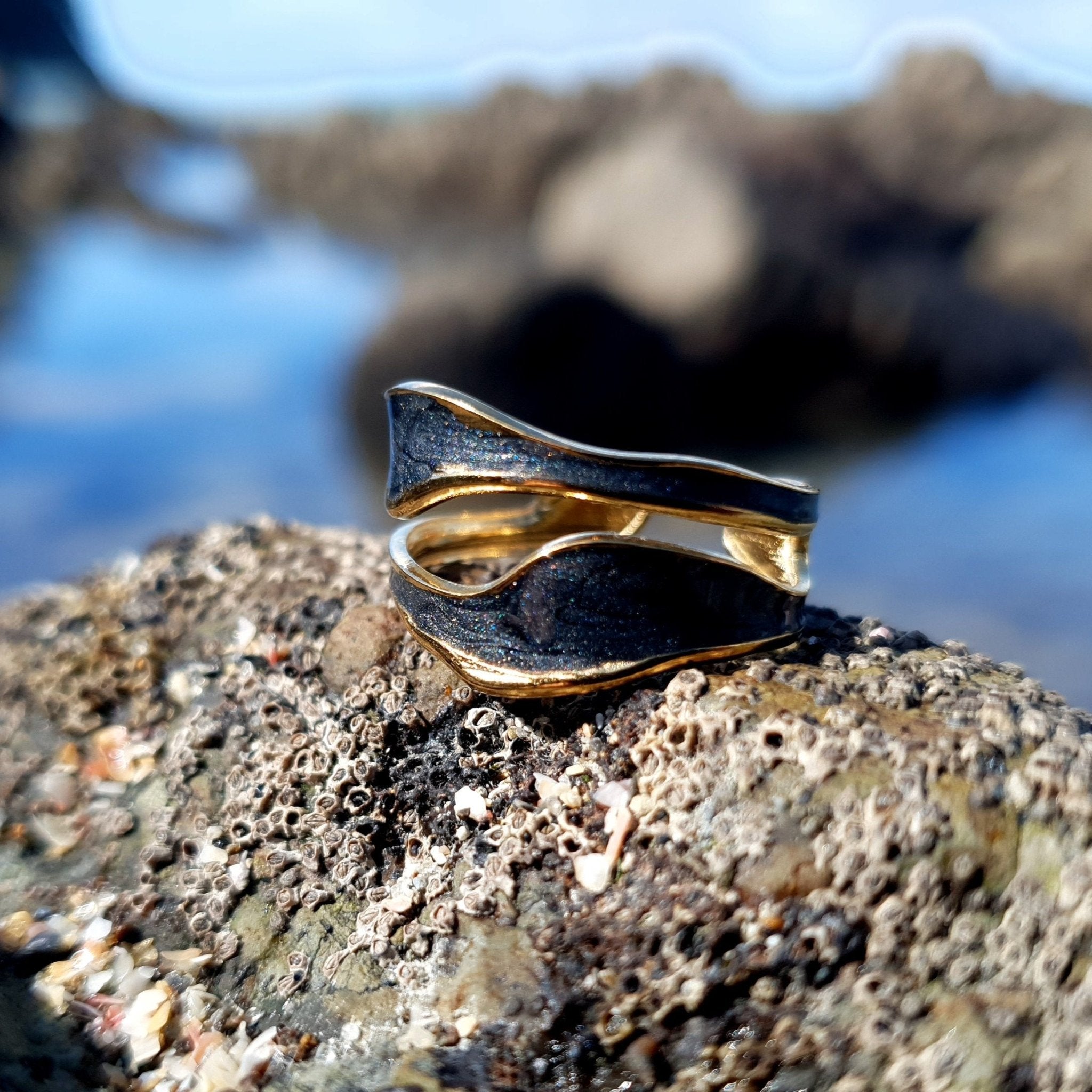 Flowing waters adjustable ring - Divine Me Essentials - Ring