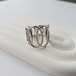 Twisted ovals adjustable ring - Divine Me Essentials - Ring